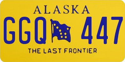 AK license plate GGQ447