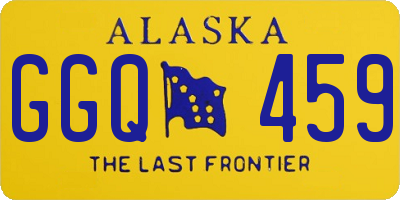 AK license plate GGQ459