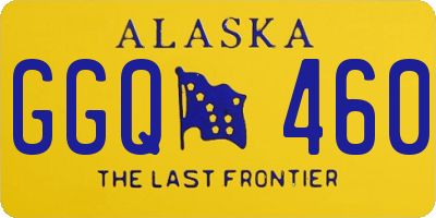 AK license plate GGQ460