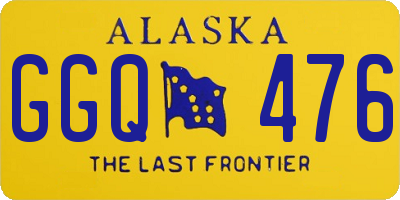 AK license plate GGQ476