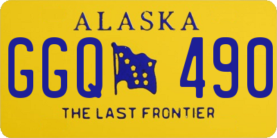 AK license plate GGQ490