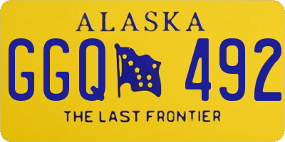 AK license plate GGQ492