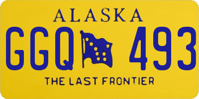 AK license plate GGQ493