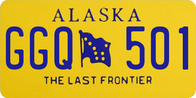 AK license plate GGQ501