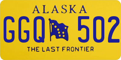 AK license plate GGQ502