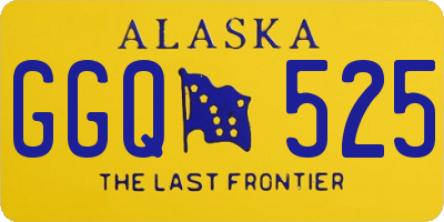 AK license plate GGQ525