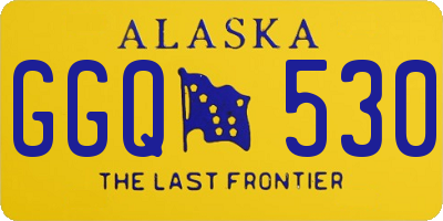 AK license plate GGQ530