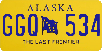 AK license plate GGQ534