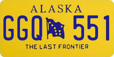 AK license plate GGQ551