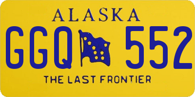 AK license plate GGQ552