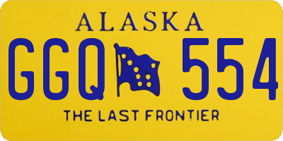 AK license plate GGQ554