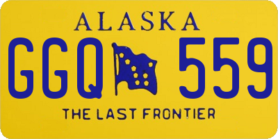 AK license plate GGQ559