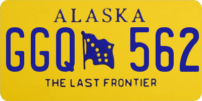 AK license plate GGQ562
