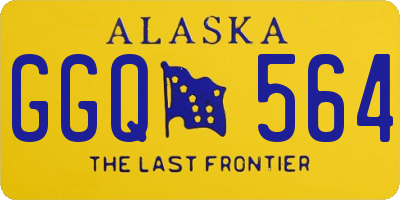 AK license plate GGQ564