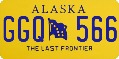 AK license plate GGQ566