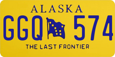 AK license plate GGQ574