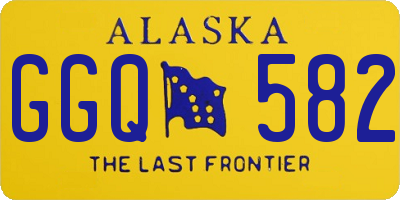 AK license plate GGQ582