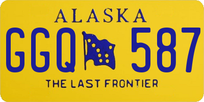 AK license plate GGQ587