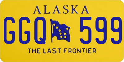 AK license plate GGQ599