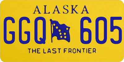 AK license plate GGQ605