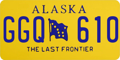 AK license plate GGQ610