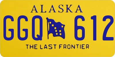 AK license plate GGQ612