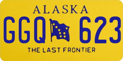 AK license plate GGQ623