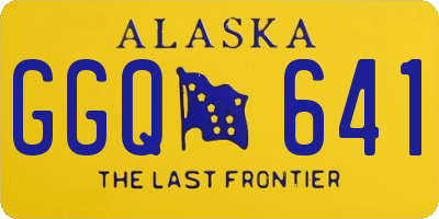 AK license plate GGQ641