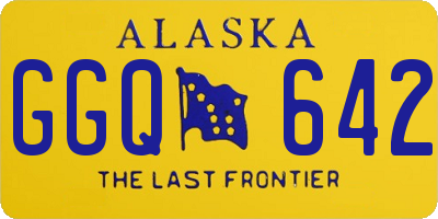 AK license plate GGQ642