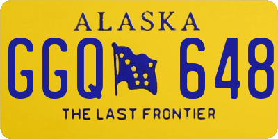 AK license plate GGQ648