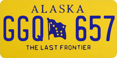 AK license plate GGQ657