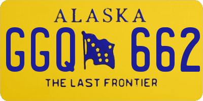 AK license plate GGQ662