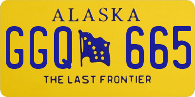 AK license plate GGQ665