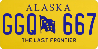 AK license plate GGQ667