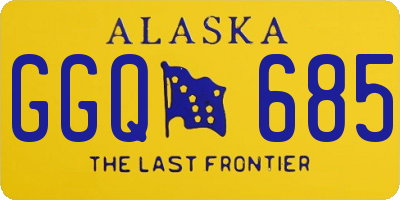 AK license plate GGQ685