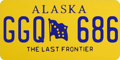 AK license plate GGQ686