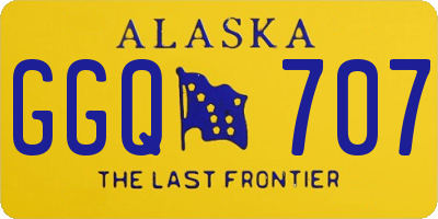 AK license plate GGQ707