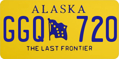 AK license plate GGQ720
