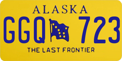 AK license plate GGQ723