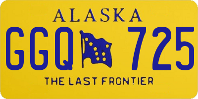 AK license plate GGQ725