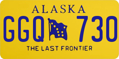 AK license plate GGQ730