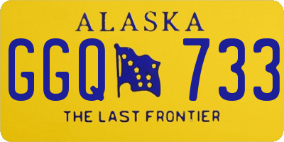 AK license plate GGQ733