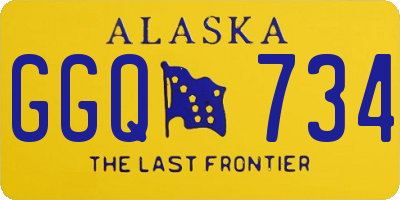 AK license plate GGQ734