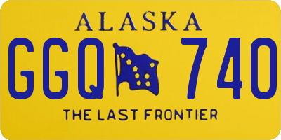 AK license plate GGQ740