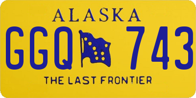 AK license plate GGQ743