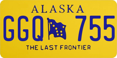 AK license plate GGQ755