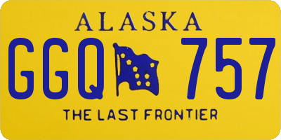 AK license plate GGQ757