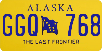 AK license plate GGQ768