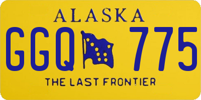 AK license plate GGQ775