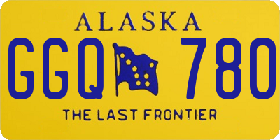 AK license plate GGQ780